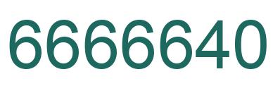 Número 6666640 imagen verde