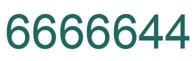 Number 6666644 green image