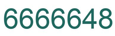 Number 6666648 green image