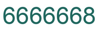 Number 6666668 green image