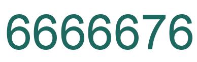 Número 6666676 imagen verde
