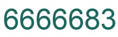 Number 6666683 green image