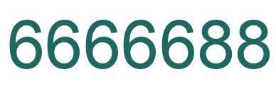 Number 6666688 green image