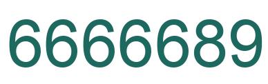 Number 6666689 green image