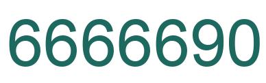 Number 6666690 green image