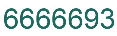 Number 6666693 green image