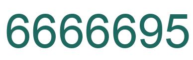 Number 6666695 green image