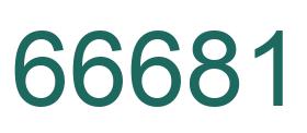 Number 66681 green image