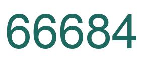 Zahl 66684 grün bild