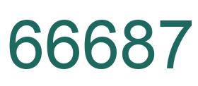 Number 66687 green image