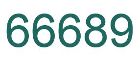 Zahl 66689 grün bild