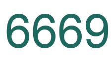 Zahl 6669 grün bild