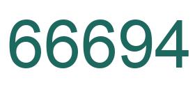 Zahl 66694 grün bild