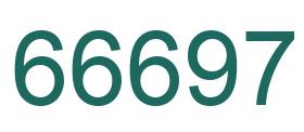 Zahl 66697 grün bild