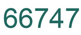 Number 66747 green image
