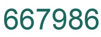 Number 667986 green image