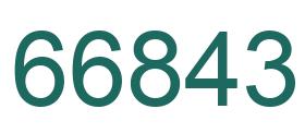 Zahl 66843 grün bild
