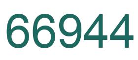 Zahl 66944 grün bild