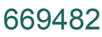 Number 669482 green image