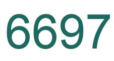 Zahl 6697 grün bild