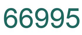 Zahl 66995 grün bild