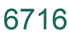 Number 6716 green image