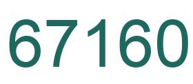 Number 67160 green image