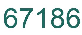 Number 67186 green image