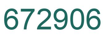 Number 672906 green image