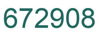 Number 672908 green image