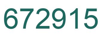 Number 672915 green image
