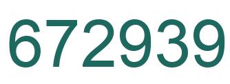 Number 672939 green image