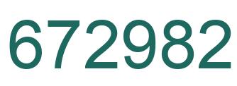 Number 672982 green image