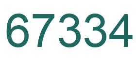 Number 67334 green image