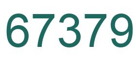 Number 67379 green image