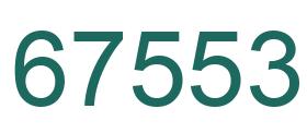 Number 67553 green image