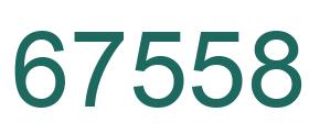 Number 67558 green image
