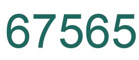 Number 67565 green image