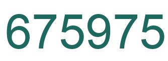 Number 675975 green image