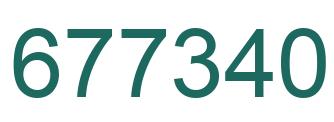 Number 677340 green image