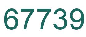 Number 67739 green image