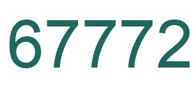 Number 67772 green image