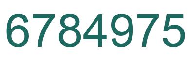 Number 6784975 green image
