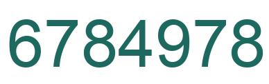 Number 6784978 green image
