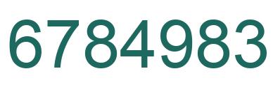 Number 6784983 green image