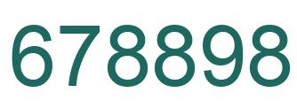 Number 678898 green image