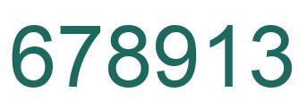 Number 678913 green image