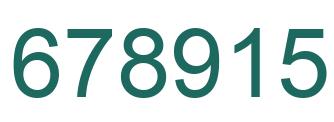 Number 678915 green image
