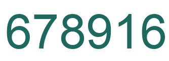 Number 678916 green image