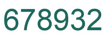 Number 678932 green image